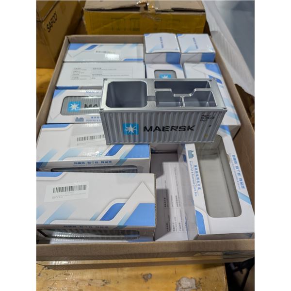 LOT OF 19 "MAERSK 20' CONTAINER" SHAPED DESK ORGANIZERS