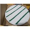Image 1 : RUBBERMAID 19" LOW PROFILE BONNET W/GREEN SCRUB STRIPS WHITE