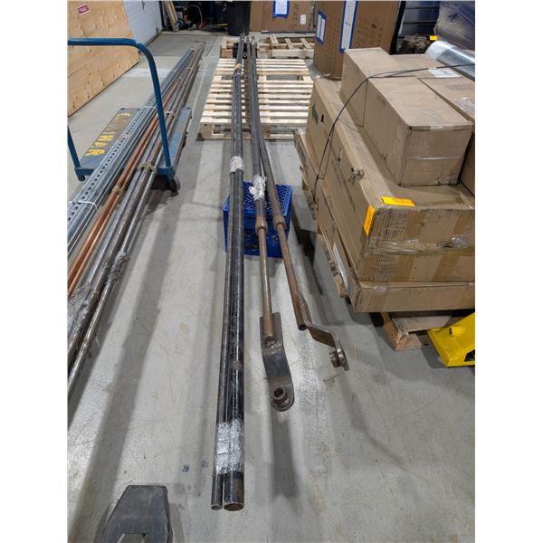 LOT OF 4 ASSORTED METAL PIPES (20' APPROXIMATE LENGTH)