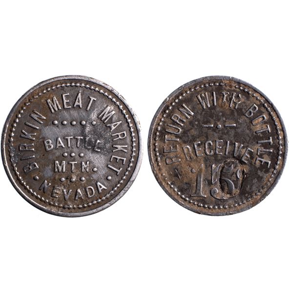 Birkin Meat Market, Battle Mountain, Nevada Trade Token