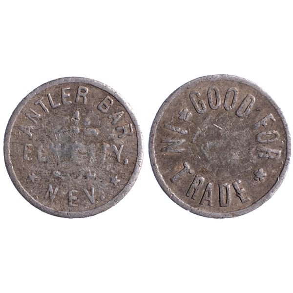 Antler Bar, Ely City, Nevada Trade Token