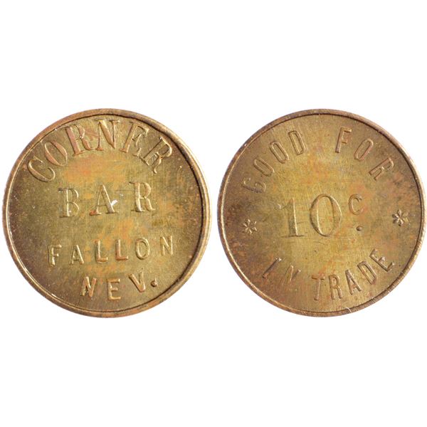 Corner Bar, Fallon, Nevada Trade Token
