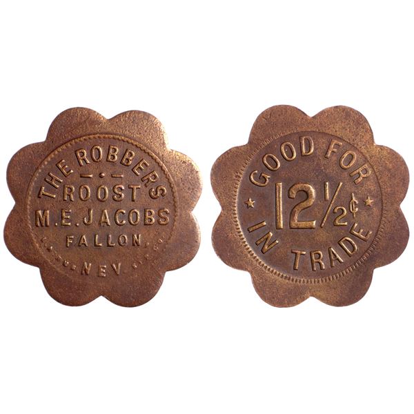 The Robbers Roost, ME Jacobs, Fallon, Nevada Trade Token