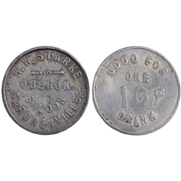 Oberon Saloon, H.W. Starke, Gardnerville, Nevada Trade Token