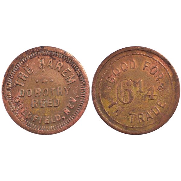 The Harem, Dorothy Reed, Brothel, Goldfield, Nevada Trade Token
