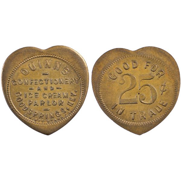 Quinns Confectionery, Goodsprings, Nevada Trade Token
