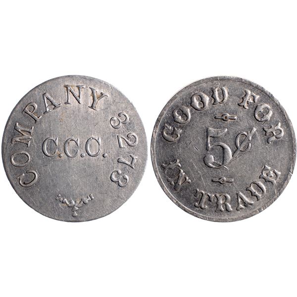 Company 3273, CCC, Camp Hawthorne, Nevada Trade Token