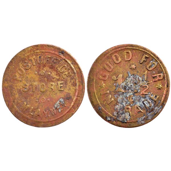 Post Office Store, Imlay, Nevada Trade Token