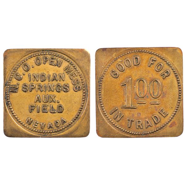 NCO Open Mess, Indian Springs, Nevada Trade Token