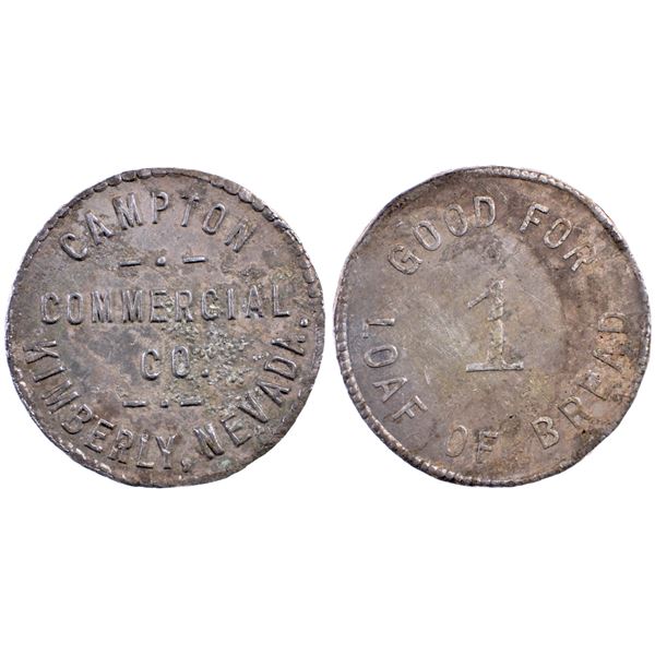 Campton Commericial Co., Kimberly, Nevada Trade Token