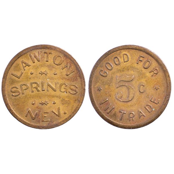 Lawton Springs, Nevada Trade Token