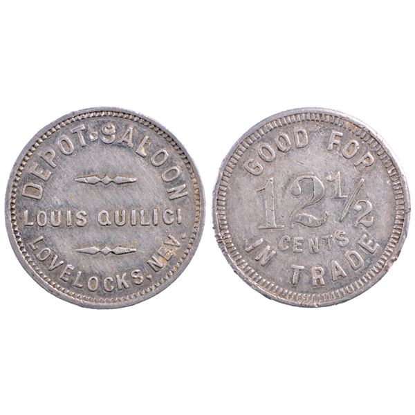 Depot Saloon, Louis Quillici, Lovelocks, Nevada Trade Token