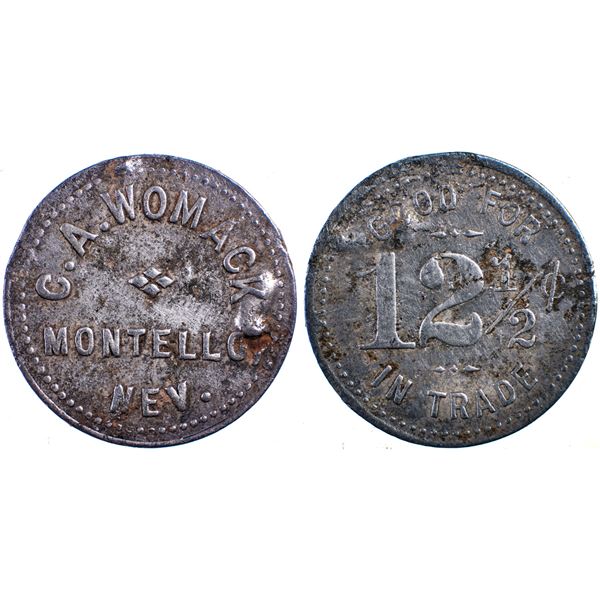 CA Womack, Montello, Nevada Trade Token