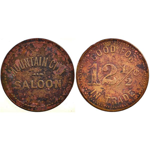 Mountain City Saloon, Mountain City, Nevada Trade Token