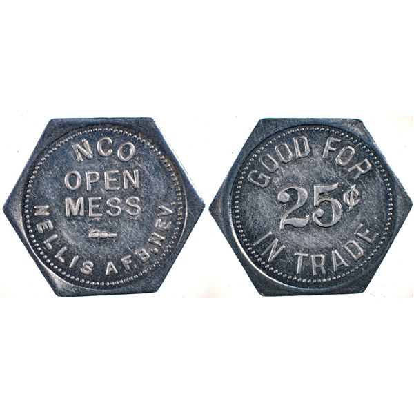 NCO Open Mess, Nellis AFB, Nevada Trade Tokens