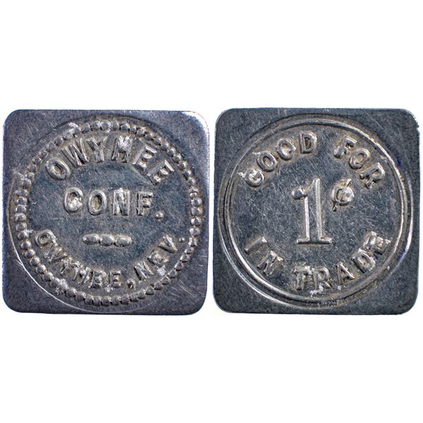Owyhee Conf., Owyhee, Nevada Trade Token