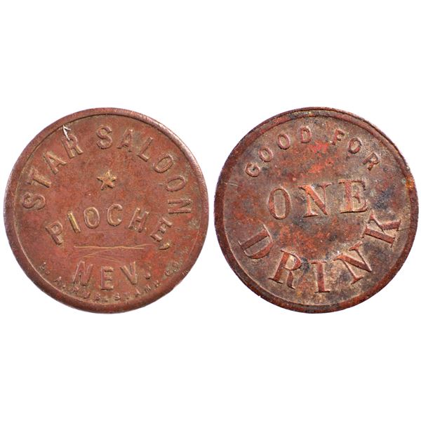 Star Saloon, Pioche, Nevada Trade Token