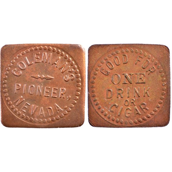 Coleman's, Pioneer, Nevada Trade Token