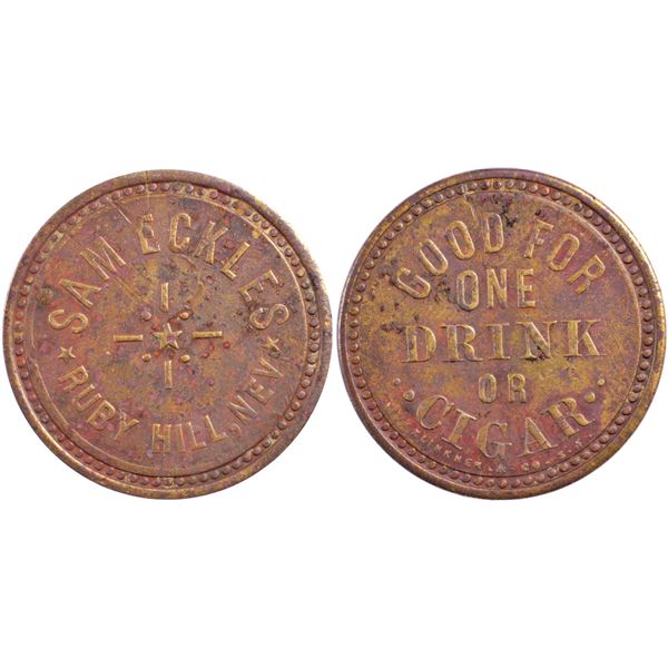 Sam Eckles, Ruby Hill, Nevada Trade Token