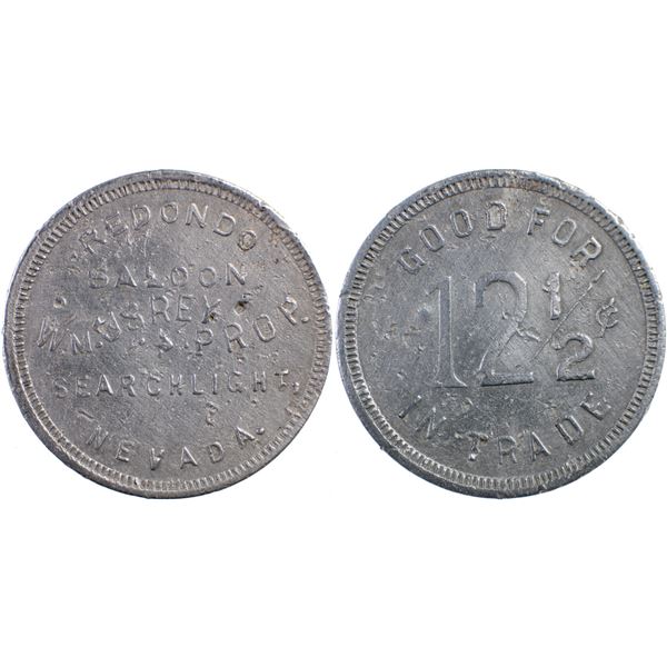 Redondo Saloon, W.M. Usrey, Searchlight, Nevada Trade Token