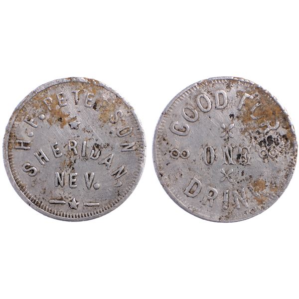 H.F. Peterson, Sheridan, Nevada Trade Token