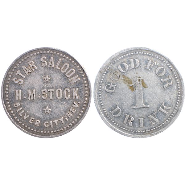 Star Saloon, HM Stock, Silver City, Nevada Trade Token