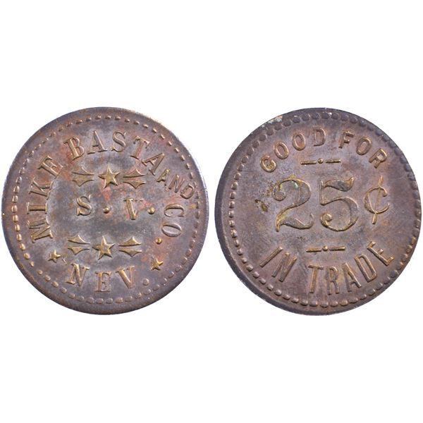 Mike Basta & Co., Smelterville, Nevada Trade Token