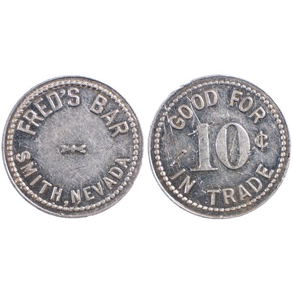 Fred's Bar, Smith, Nevada Trade Token