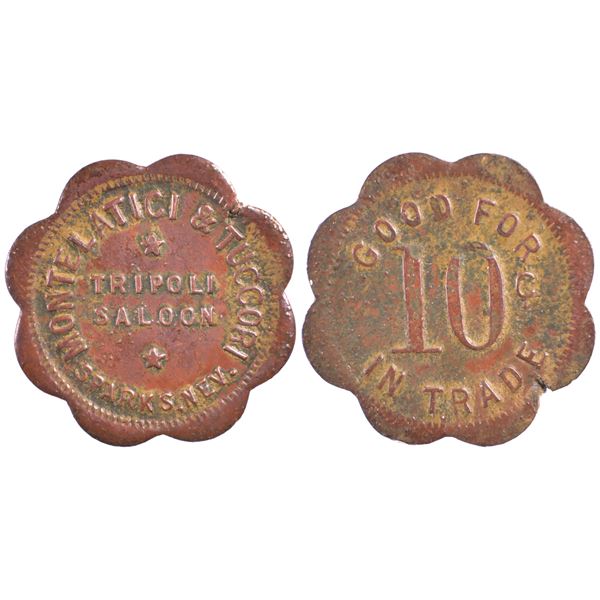 Tripoli Saloon, Montelatici & Tuccori, Sparks, Nevada Trade Token
