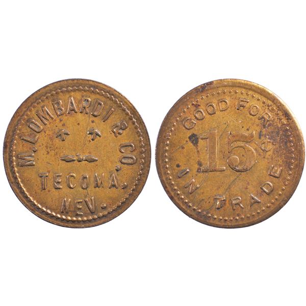 M. Lombardi & Co., Tecoma, Nevada Trade Token
