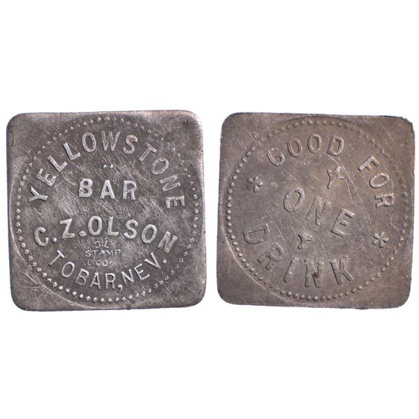 Yellowstone Bar, C.Z. Olson, Tobar, Nevada Trade Token