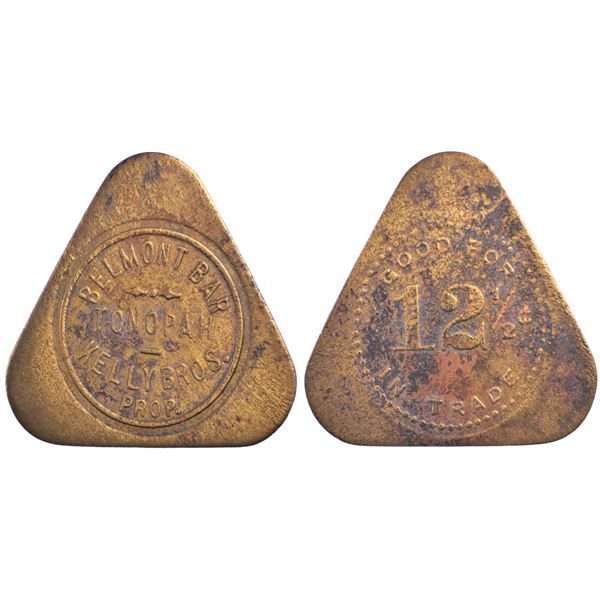 Belmont Bar, Kelly Bros., Tonopah, Nevada Trade Token