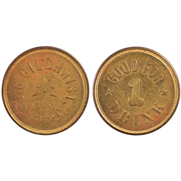 J.G. Gilchrist, Virginia City, Nevada Trade Token