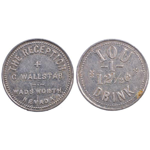 The Reception, C. Wallstab, Wadsworth, Nevada Trade Token