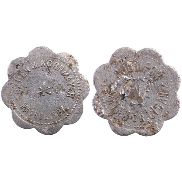 Sauer & Kornmeyer, Washoe City, Nevada Trade Token