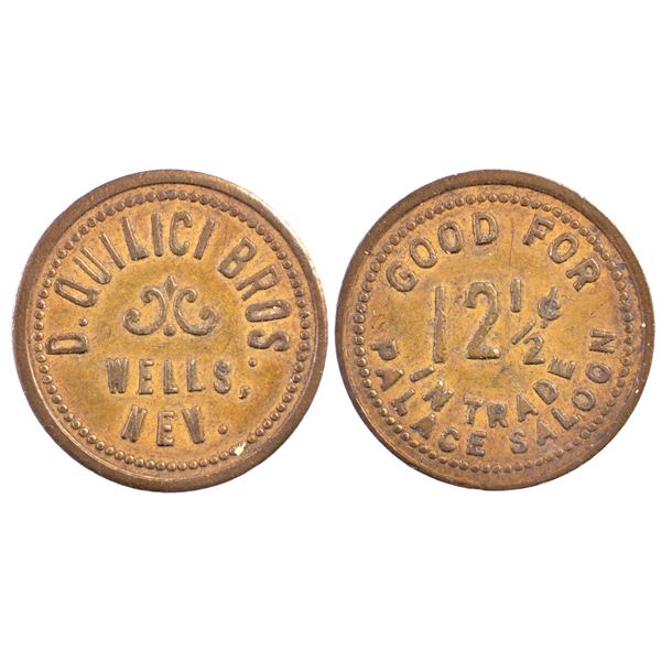 D Quilici Bros., Wells, Nevada Trade Token