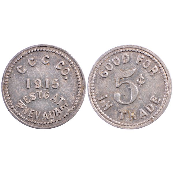 C.C.C. Co. 1915, Westgate, Nevada Trade Token