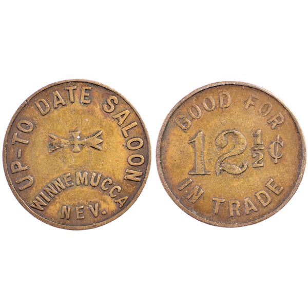 Up to Date Saloon, Winnemucca, Nevada Trade Token