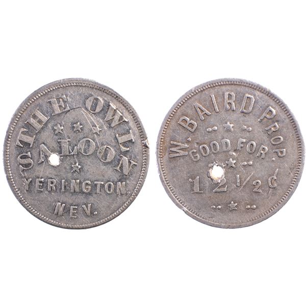 The Owl Saloon, Yerington, Nevada Trade Token