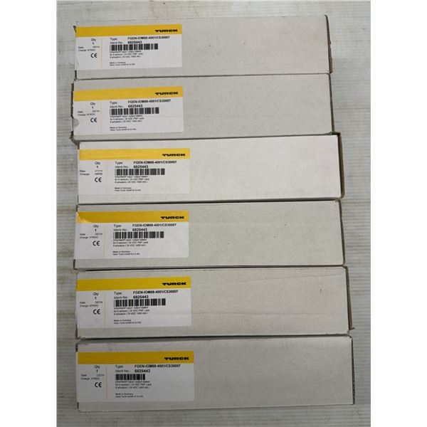 (6) Turck #6825443 / FGEN-IOM88-4001-/CS30007 EtherNet/IP Input/Output Stations for 8 Sensors
