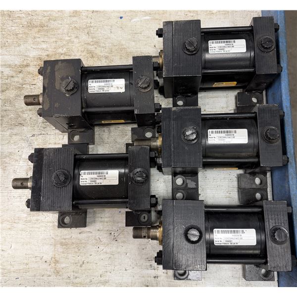 (5) Parker #1H000035738 / 3.25CC2ANLU14AC2.000 Air Cylinders 250psi