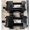 Image 1 : (2) Parker #1H000035738 / 3.25CC2ANLU14AC2.000 Air Cylinders 250psi