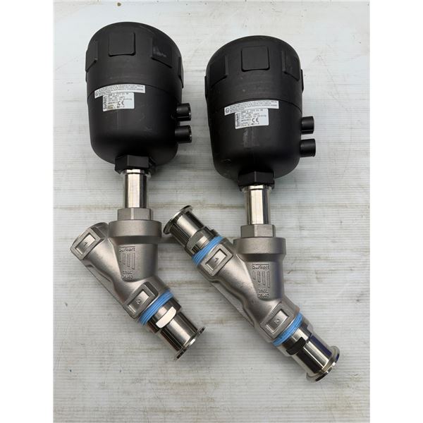 (2) Burkert #2000 A PTFE Kv 40 Valve Units