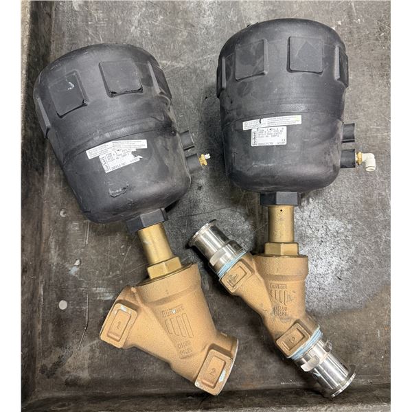 (2) Burkert #2000 A 3/2 PTFE BZ & 2000 A 2 PTFE BZ Valve Units