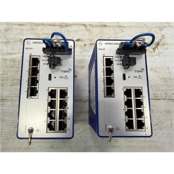 (2) Hirschmann #BRS30-12TX BOBCAT Rail Switches