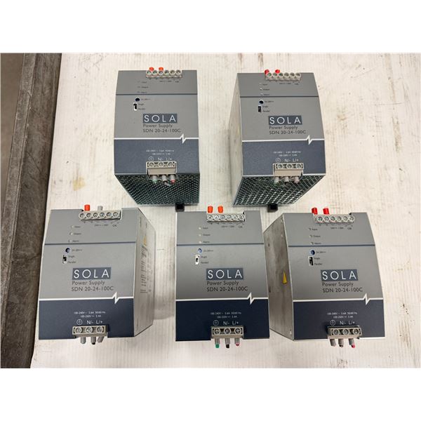 (5) Emerson #SDN 20-24-100C Sola Power Supplies