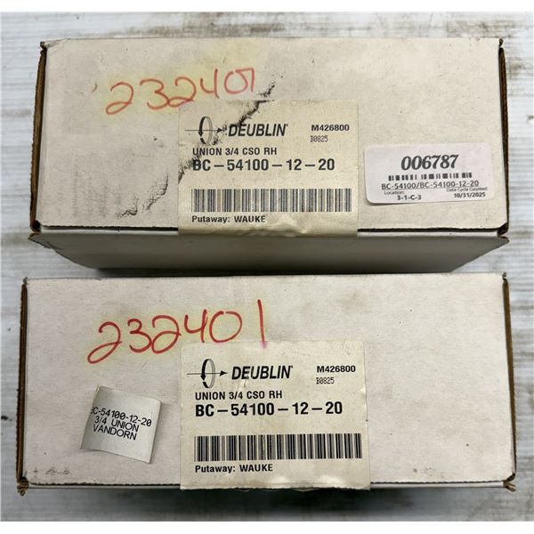 (2) Deublin #BC-54100-12-20 Rotary Unions 3/4 CSO RH