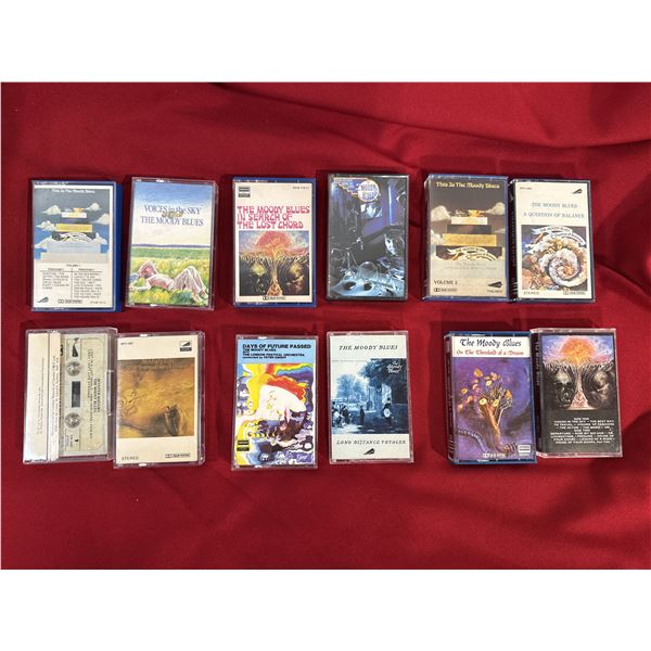 Moody Blues Cassette Lot of 12 w/ Voices in the Sky, A Question of Balance & More