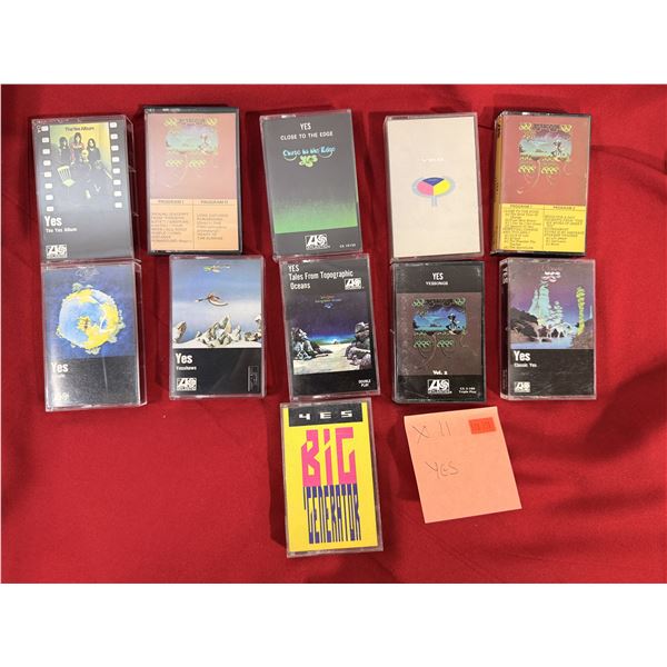 Yes Cassette Lot of 11 w/ Close to the Edge, Fragile, Classic Yes & More