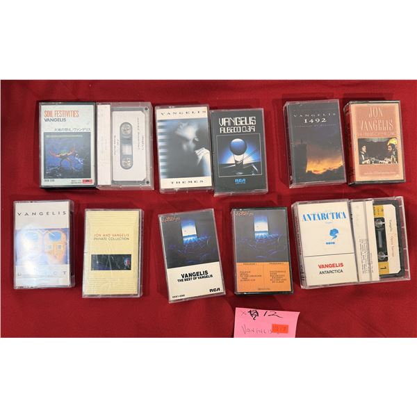 Vangelis Cassette Lot of 12 w/ Direct, Themes, Best of, Private Collection & More